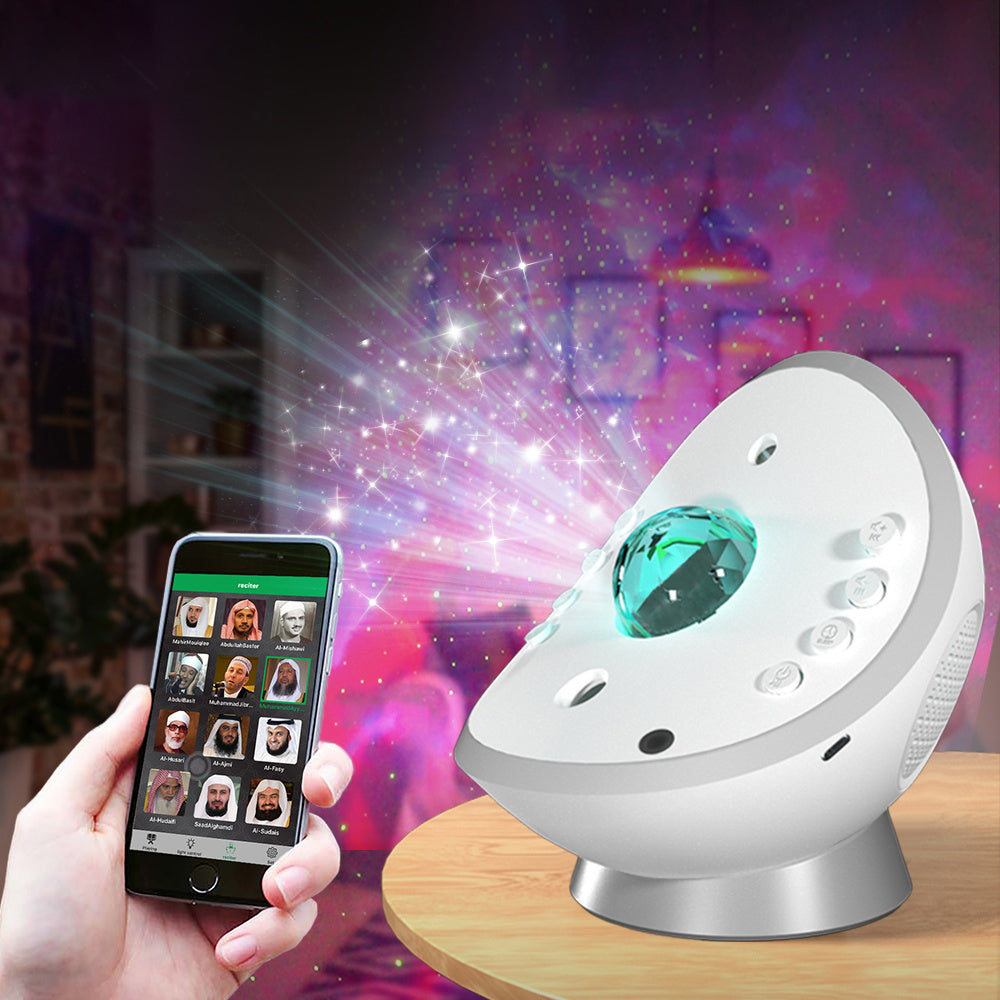 EQUANTU SQ958 Quran Speaker Galaxy Projector Lamp Night Light Bluetooth Music Player with Remote Control EQUANTU SQ958 Quran Speaker Galaxy Projector Lamp Night Light Bluetooth Music Player with Remote Control